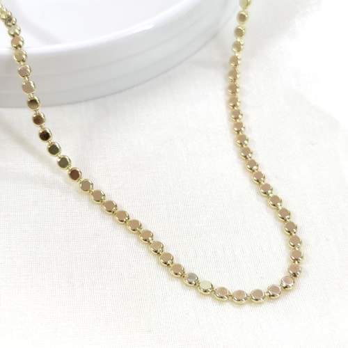 XUPING 3 MM EZME PUL ZİNCİR 60 CM KOLYE GOLD