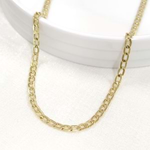 XUPING 3 MM EZME GURMET DESENLİ ZİNCİR 45 CM KOLYE GOLD