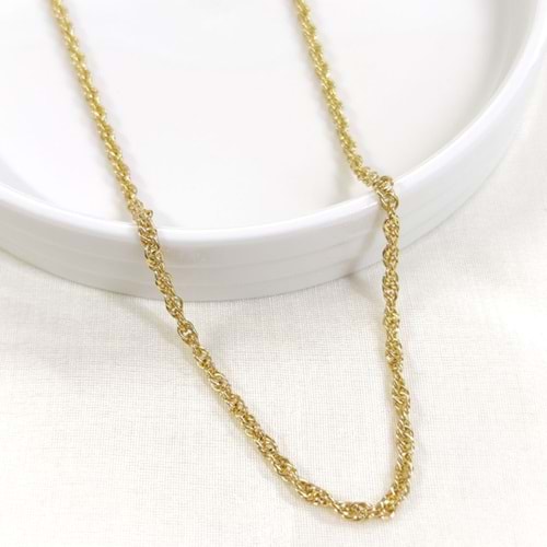 XUPING 3 MM SİNGAPUR ZİNCİR 45 CM KOLYE GOLD