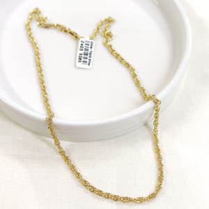 XUPING 3 MM SİNGAPUR ZİNCİR 45 CM KOLYE GOLD