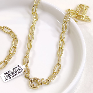 XUPING 5 MM DETAYLI ATAÇ 45 CM - 19 CM KOLYE BİLEKLİK SET GOLD