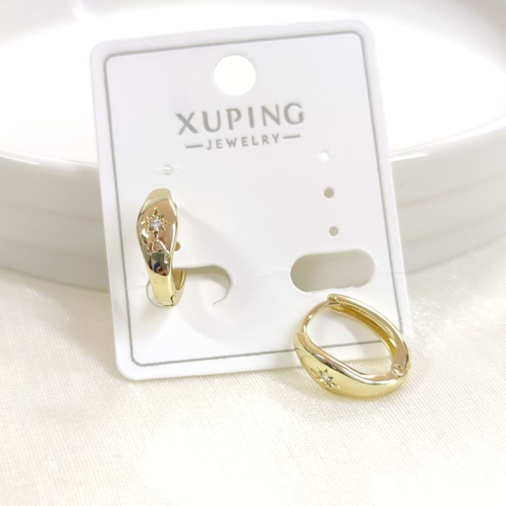 XUPING 12X8 MM KUTUP HALKA KÜPE GOLD