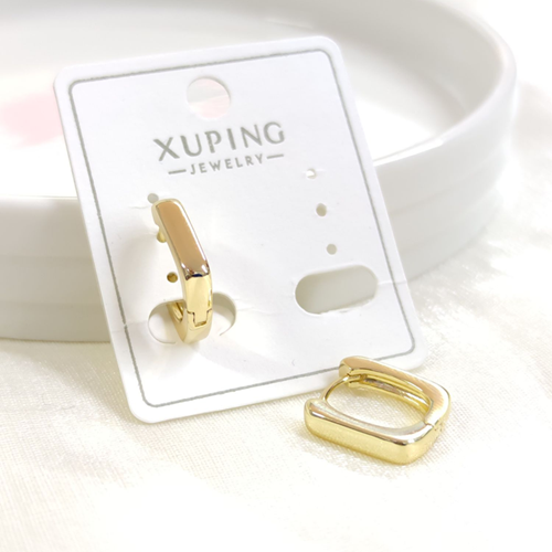 XUPING 12X9 MM KARE OVAL HALKA KÜPE GOLD