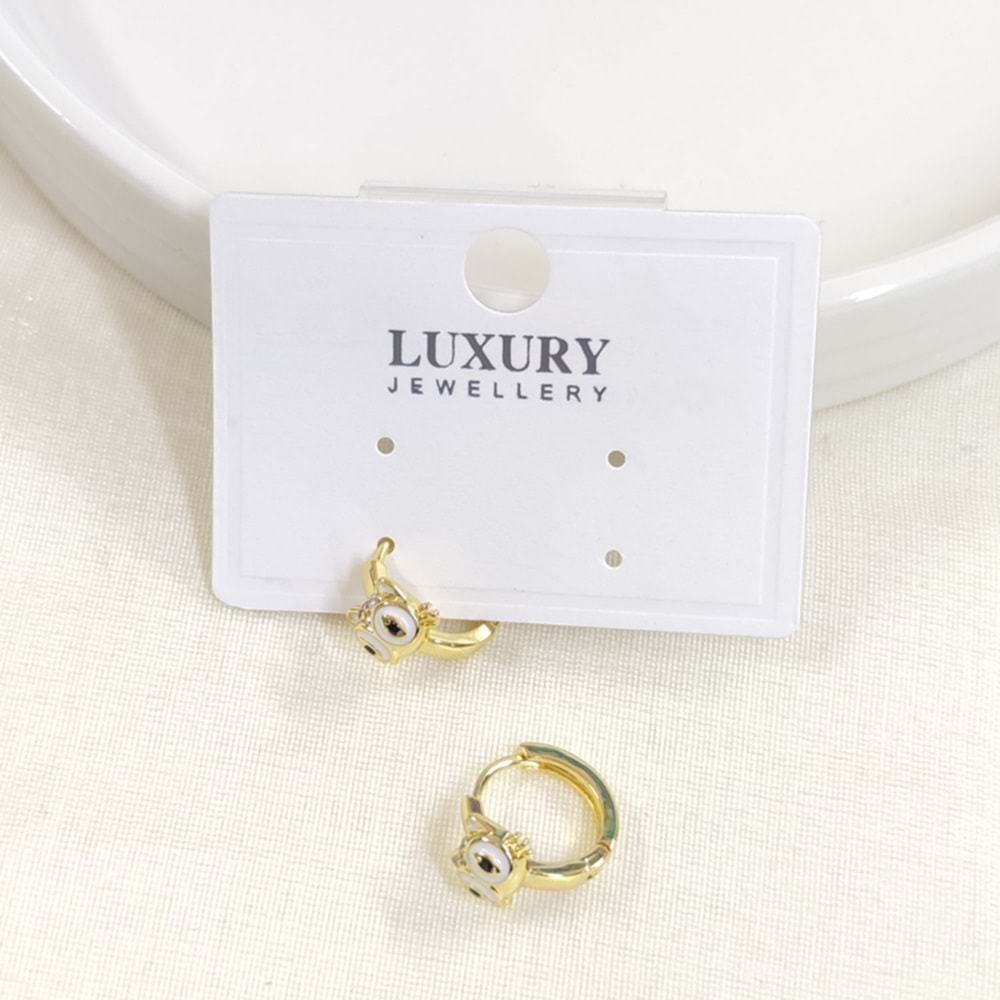XUPING 10 MM MİNELİ BAYKUŞ HALKA KÜPE GOLD