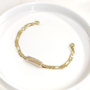 XUPING İSİM YAZILABİLEN ÇOCUK BİLEKLİK 14 CM GOLD