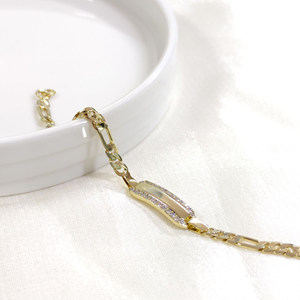 XUPING İSİM YAZILABİLEN ÇOCUK BİLEKLİK 14 CM GOLD