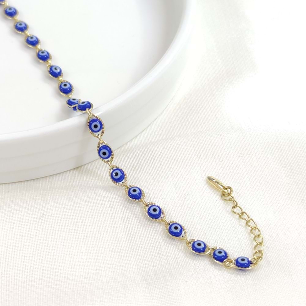 XUPING LACİ NAZAR BONCUKLU BİLEKLİK GOLD 18+3 CM