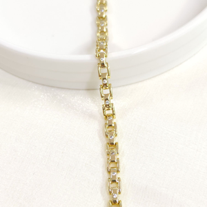 XUPING İNCE TAŞ DETAYLI BİLEKLİK GOLD 17+2 CM