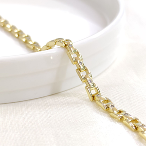 XUPING İNCE TAŞ DETAYLI BİLEKLİK GOLD 17+2 CM