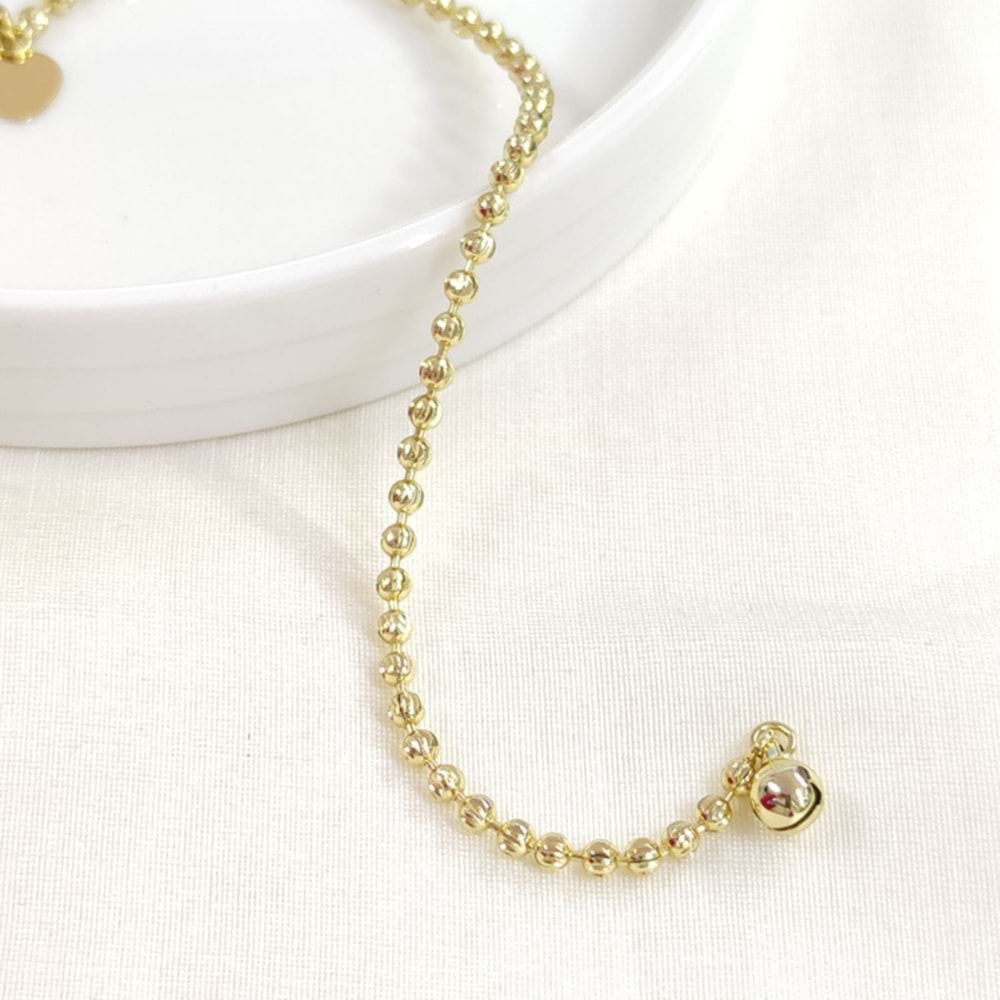 XUPING 3 MM İNCE LAZER TOP BİLEKLİK GOLD 20 CM