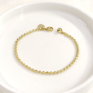 XUPING 3 MM İNCE LAZER TOP BİLEKLİK GOLD 20 CM