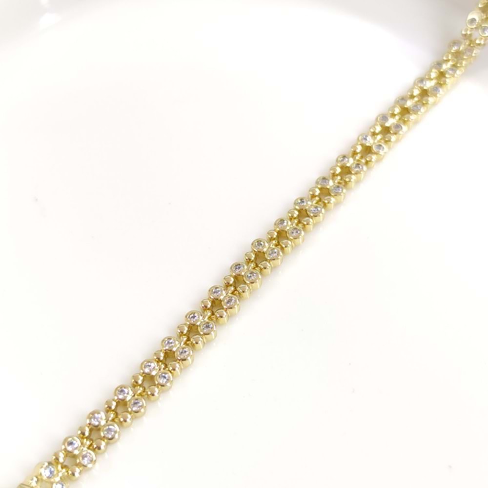 XUPING 5 MM ÇITIR BİLEKLİK GOLD 17+2 CM