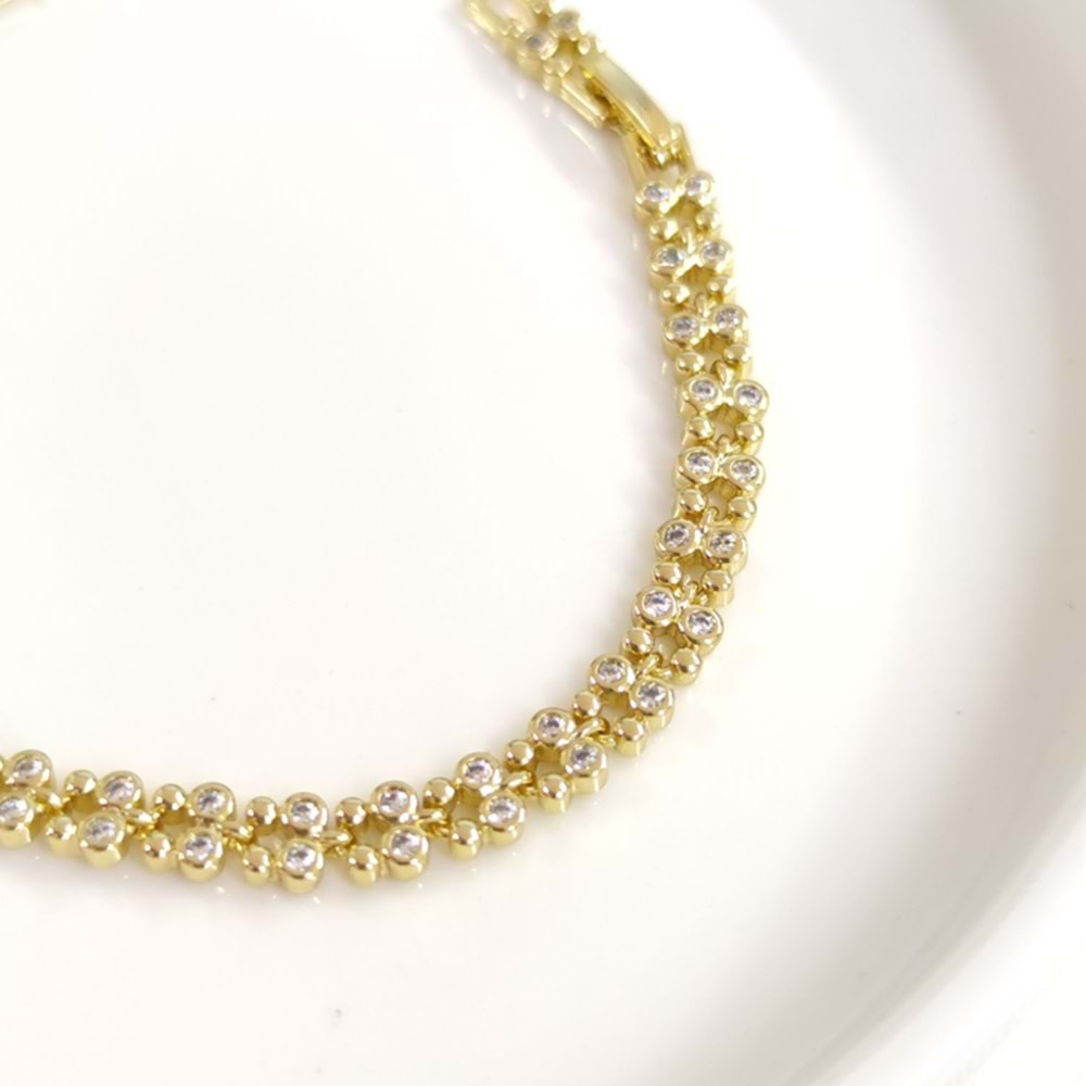 XUPING 5 MM ÇITIR BİLEKLİK GOLD 17+2 CM