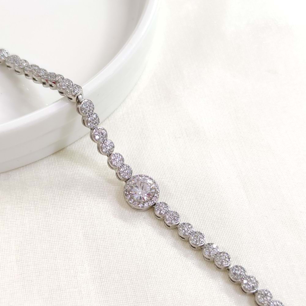 XUPING YUVARLAK TEK TAŞ SU YOLU BİLEKLİK 17+2 CM