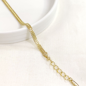 XUPING 4 MM YASSI ZİNCİR BİLEKLİK GOLD 18+3 CM