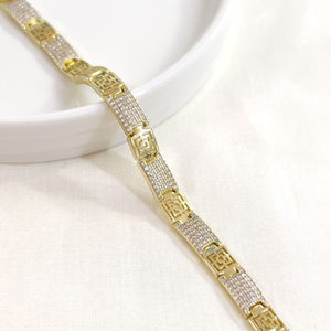 XUPING 7 MM TAŞLI BİLEKLİK GOLD 17+2 CM