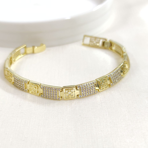 XUPING 7 MM TAŞLI BİLEKLİK GOLD 17+2 CM