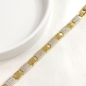 XUPING 7 MM TAŞLI BİLEKLİK GOLD 17+2 CM