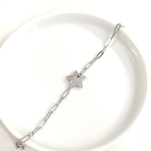 XUPING 18 MM TAŞLI YILDIZ ATAÇ BİLEKLİK 17+3 CM - BEYAZ