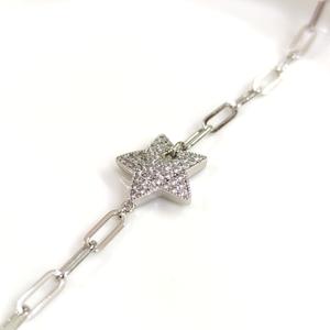 XUPING 18 MM TAŞLI YILDIZ ATAÇ BİLEKLİK 17+3 CM - BEYAZ