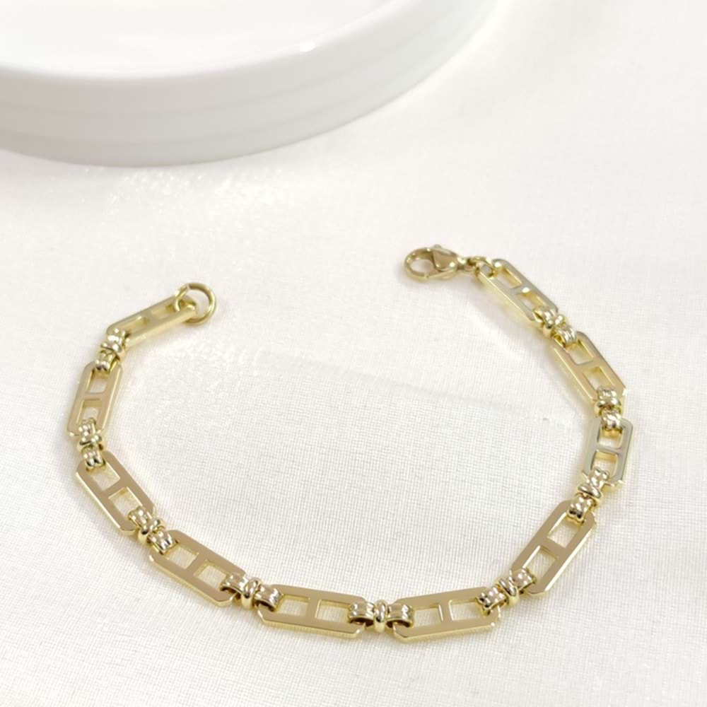 XUPING 5 MM TAŞSIZ DÜZ BİLEKLİK GOLD 20 CM
