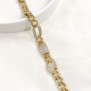XUPING 10 MM HALLOW GURMET BİLEKLİK GOLD 17+2 CM