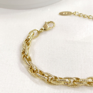 XUPING 7 MM HALKALI HALLOW MODEL BİLEKLİK GOLD 19+3 CM