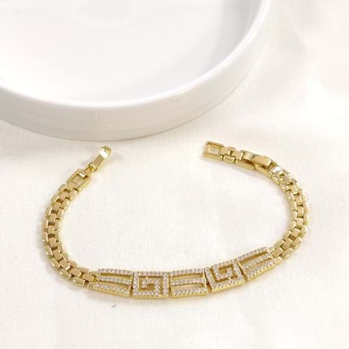 XUPING TAŞLI KARELİ BİLEKLİK GOLD 17+2 CM