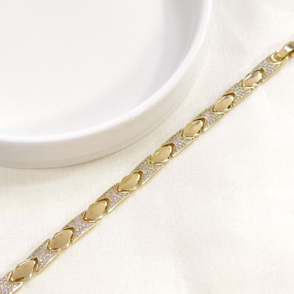 XUPING TAŞLI BİLEKLİK GOLD 17+2 CM
