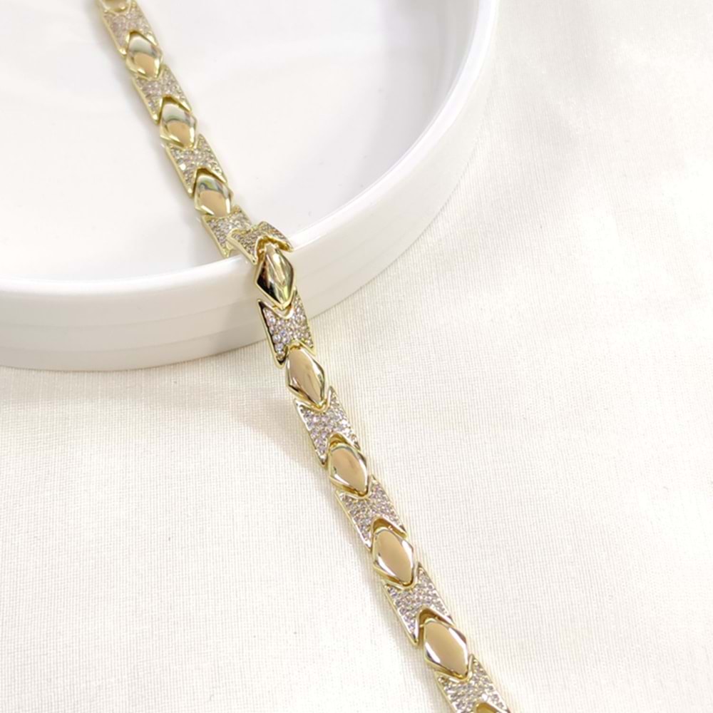 XUPING TAŞLI BİLEKLİK GOLD 17+2 CM