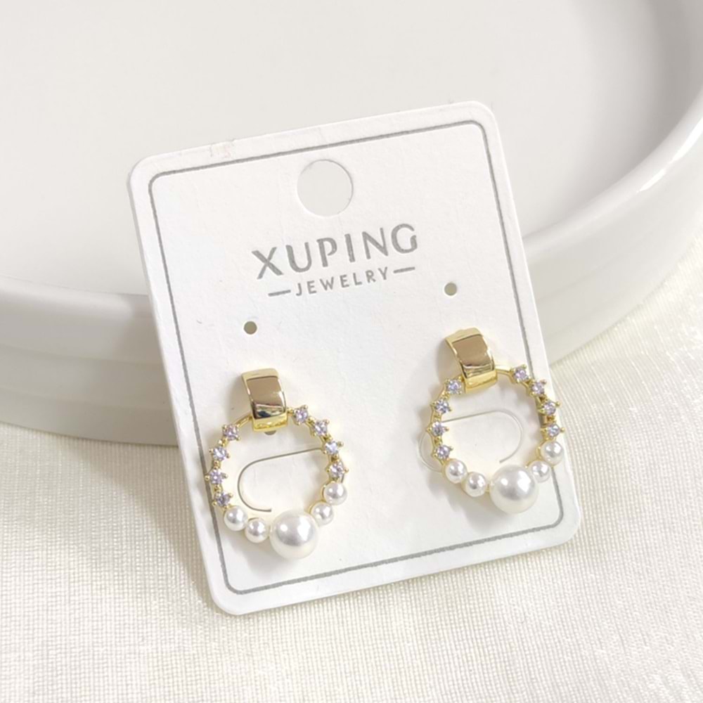 XUPING 13 MM İNCİLİ ÇİVİ KÜPE GOLD