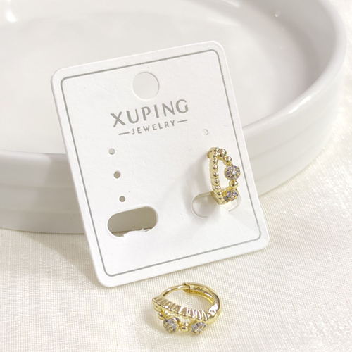 XUPING 10 MM İKİ GÖRÜNÜMLÜ HALKA KÜPE GOLD