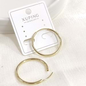 XUPING 22 MM İNCE İÇE GEÇMELİ HALKA KÜPE GOLD