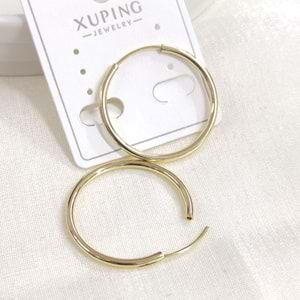XUPING 22 MM İNCE İÇE GEÇMELİ HALKA KÜPE GOLD