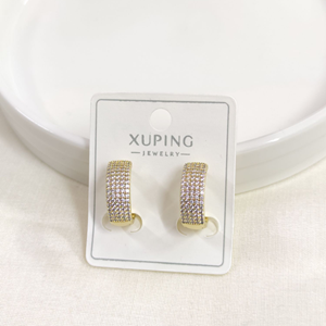 XUPING 5 SIRA TAŞLI 13 MM HALKA KÜPE GOLD