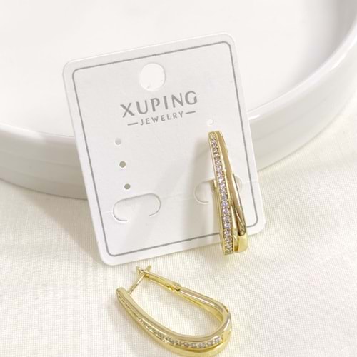 XUPING 25X10 MM OVAL HALKA KÜPE GOLD