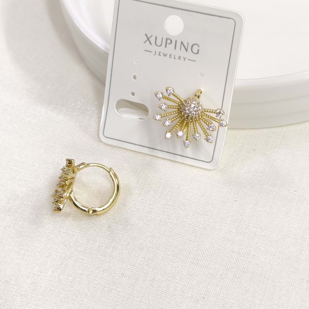 XUPING 12 MM GÜNEŞ HALKA KÜPE GOLD