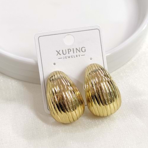XUPING 3 CM ÇİVİ MİDYE KÜPE GOLD