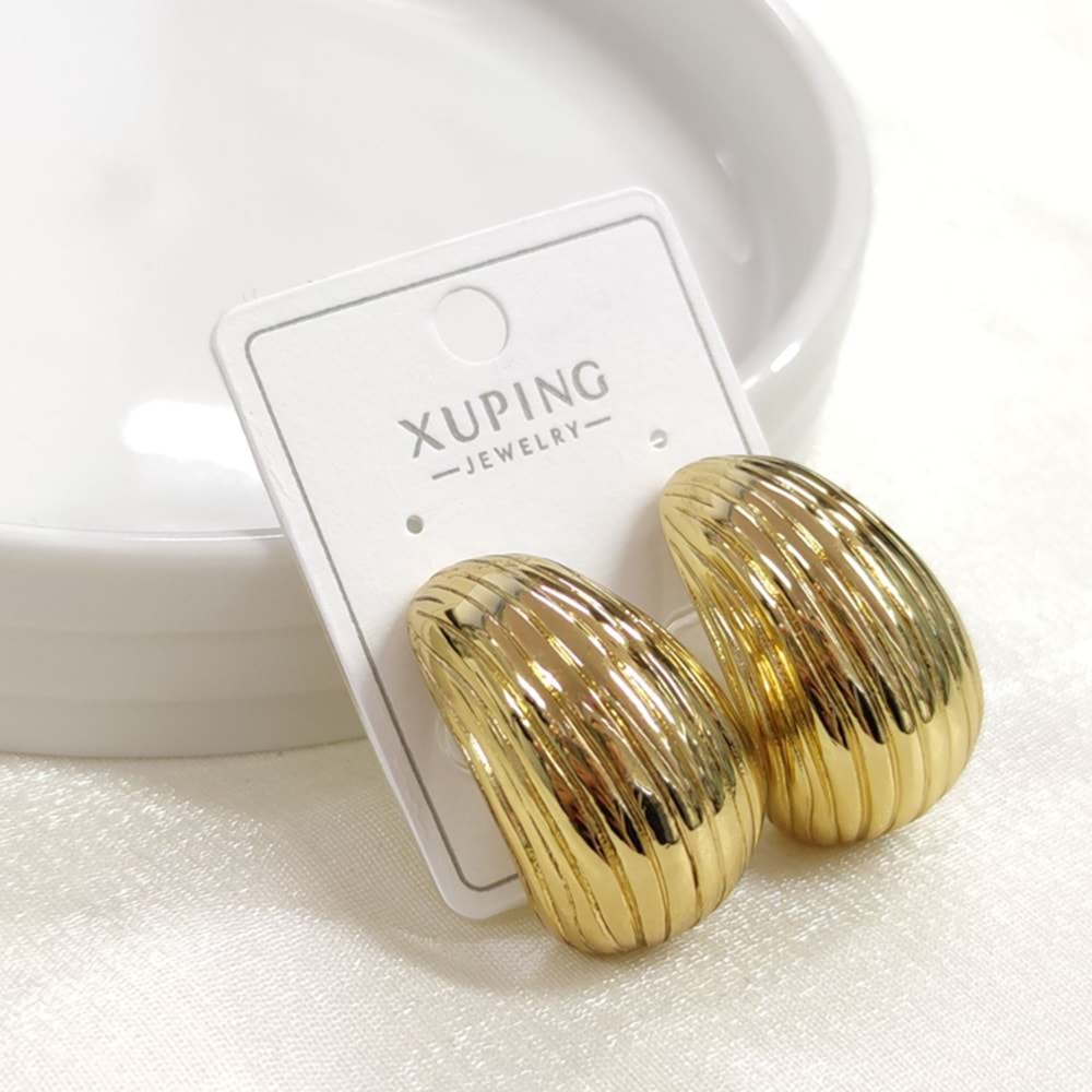 XUPING 3 CM ÇİVİ MİDYE KÜPE GOLD