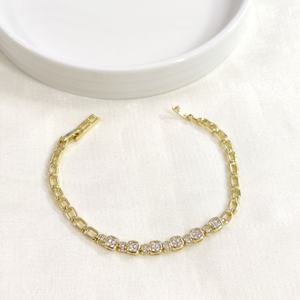 XUPING TAŞLI KÜP BİLEKLİK GOLD 17+2CM