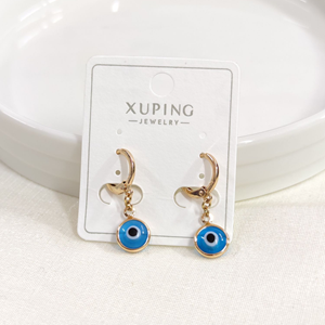 XUPING 8 MM NAZAR BONCUKLU HALKA KÜPE ROSE