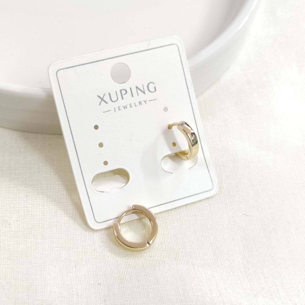 XUPING 9 MM DÜZ HALKA KÜPE GOLD