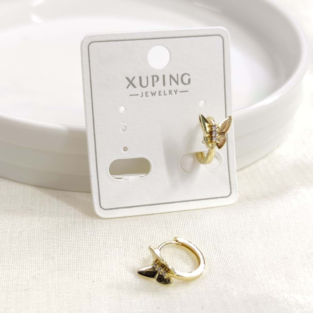 XUPING 10 MM KELEBEKLİ HALKA KÜPE GOLD