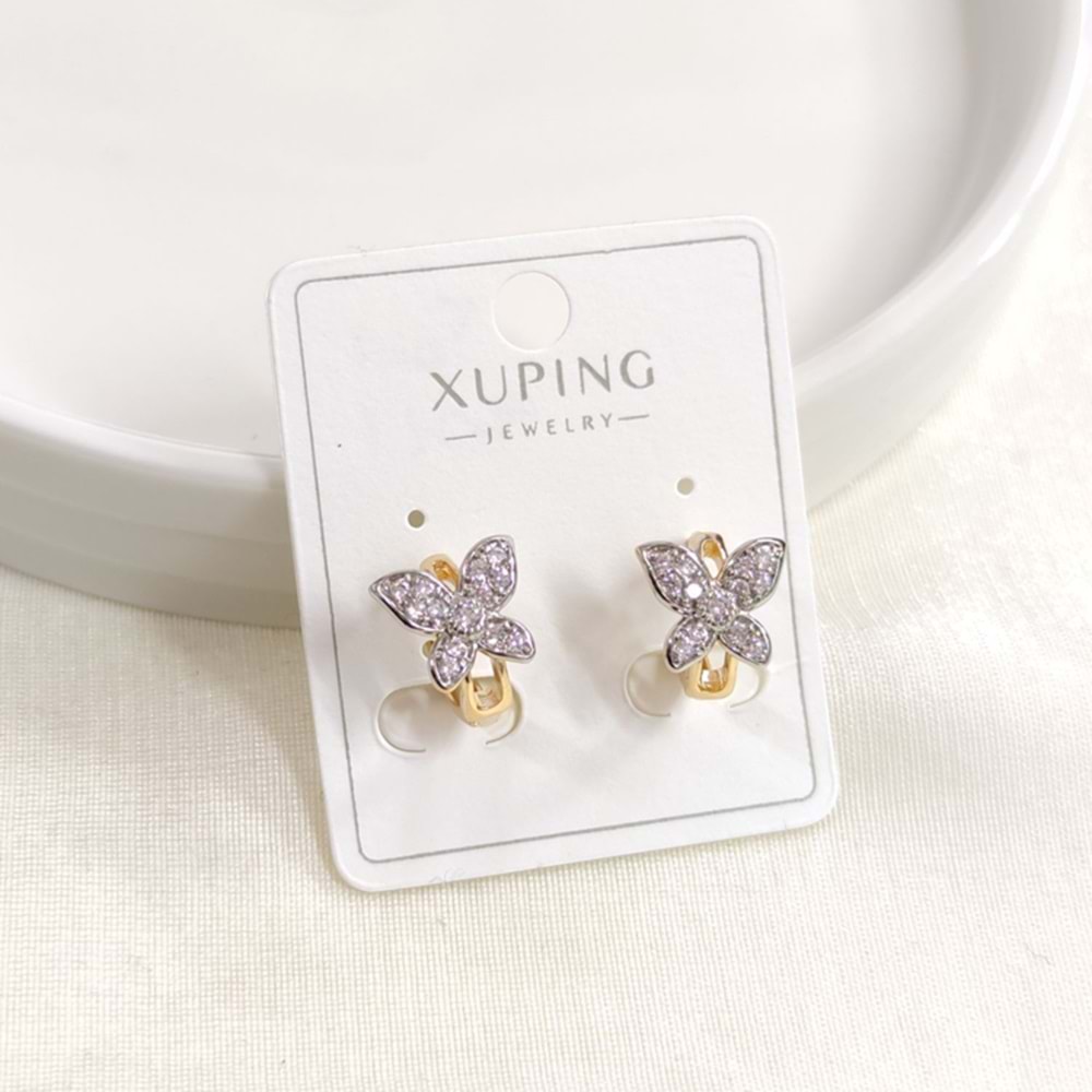 XUPING 10 MM KELEBEK HALKA KÜPE ROSE