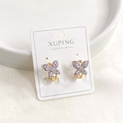 XUPING 10 MM KELEBEK HALKA KÜPE ROSE