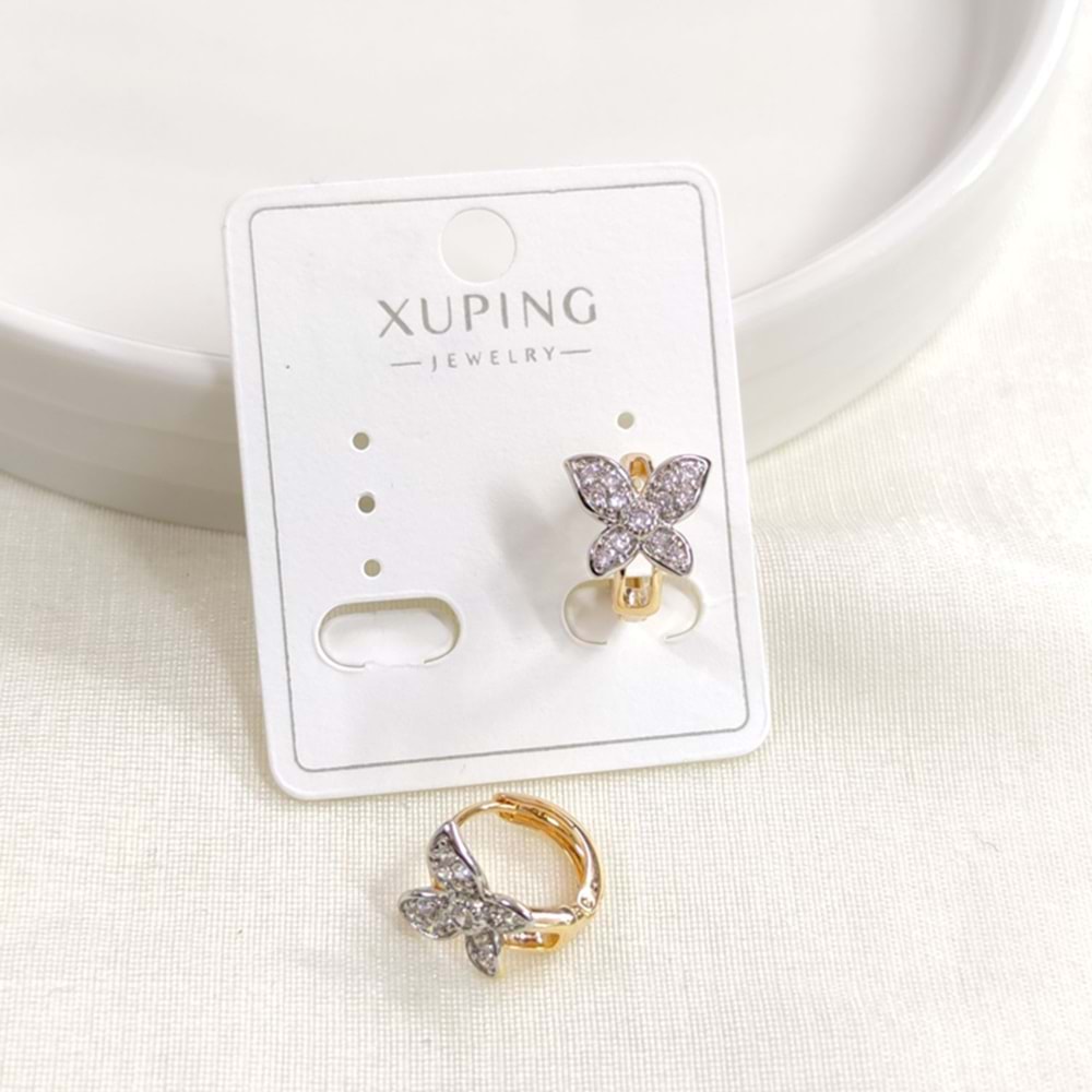 XUPING 10 MM KELEBEK HALKA KÜPE ROSE