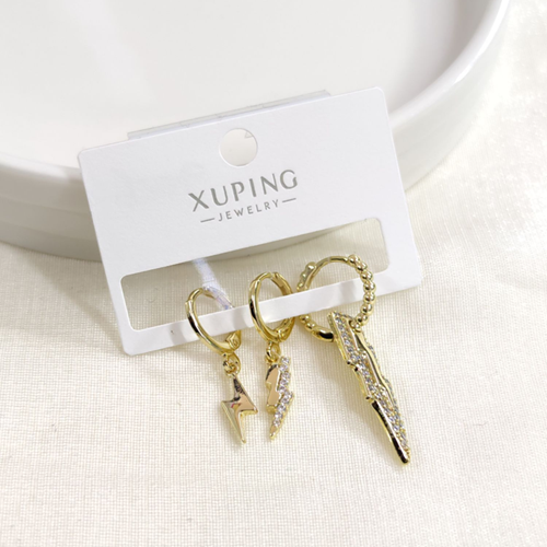 XUPING ŞİMŞEK KOMBİN HALKA KÜPE GOLD