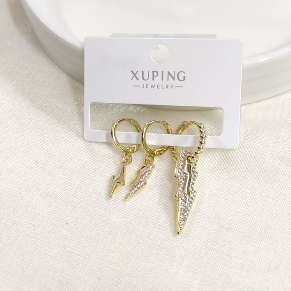XUPING ŞİMŞEK KOMBİN HALKA KÜPE GOLD