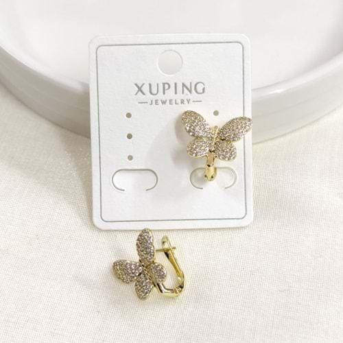 XUPING 13MM KELEBEK 7MM J HALKA KÜPE GOLD