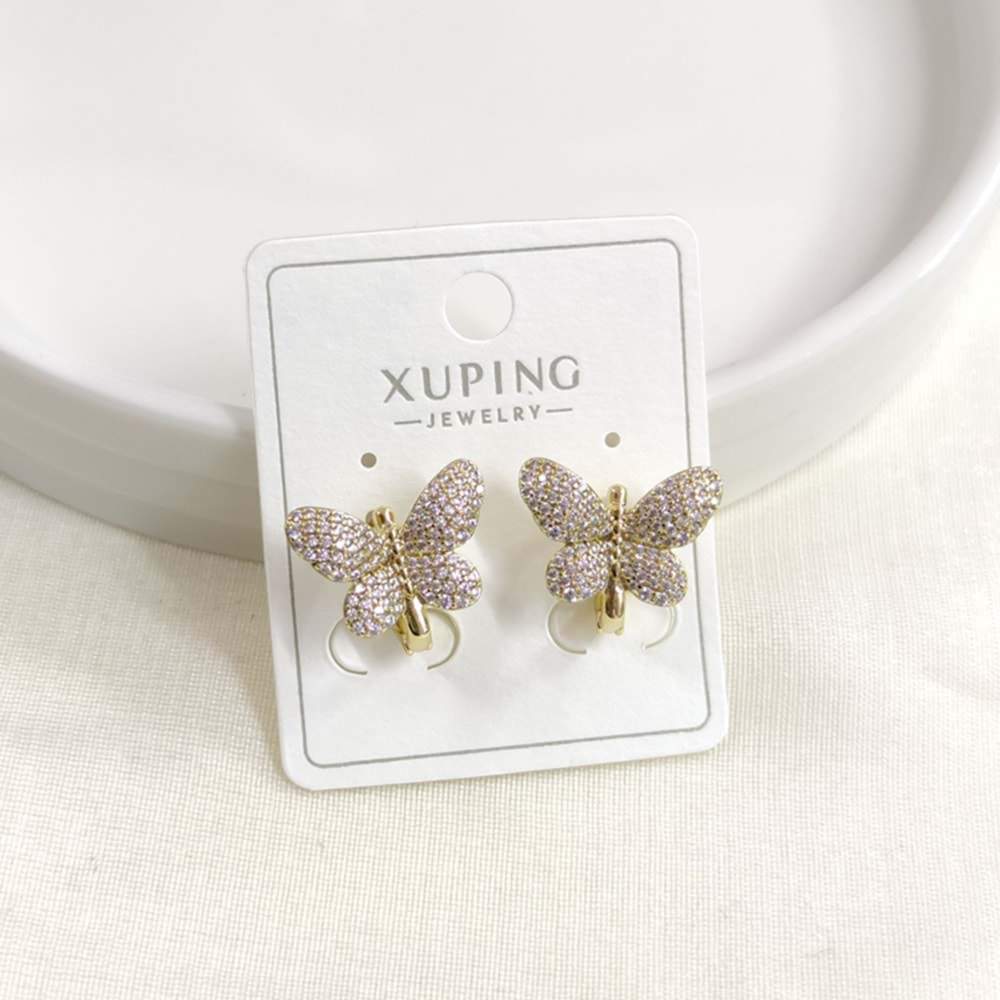 XUPING 13MM KELEBEK 7MM J HALKA KÜPE GOLD